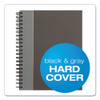 Royale Wirebound Business Notebooks, 1 Subject, Medium/college Rule, Black/gray Cover, 10.5 X 8, 96 Sheets