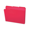 Top Tab Poly Colored File Folders, 1/3-cut Tabs: Assorted, Letter Size, 0.75" Expansion, Red, 24/box