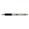 F-402 Ballpoint Pen, Retractable, Fine 0.7 Mm, Black Ink, Stainless Steel/black Barrel F-402 Ballpoint Pen, Retractable, Fine 0.7 Mm, Black Ink, Stainless Steel/black Barrel