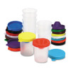No-spill Paint Cups, Assorted Color Lids/cear Cups, 10/set No-spill Paint Cups, Assorted Color Lids/cear Cups, 10/set