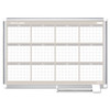 Magnetic Dry Erase Calendar Board, Four-month Planning/scheduling, 36" X 24", White Surface, Satin Aluminum Frame Magnetic Dry Erase Calendar Board, Four-month Planning/scheduling, 36" X 24", White Surface, Satin Aluminum Frame