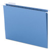 Colored Hanging File Folders With 1/5 Cut Tabs, Letter Size, 1/5-cut Tab, Blue, 25/box