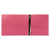 Earth’s Choice Biobased Durable Fashion View Binder, 3 Rings, 2" Capacity, 11 X 8.5, Berry, 2/pack