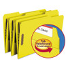 Top Tab Colored Fastener Folders, 2 Fasteners, Legal Size, Yellow Exterior, 50/box
