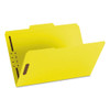 Top Tab Colored Fastener Folders, 2 Fasteners, Legal Size, Yellow Exterior, 50/box