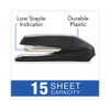 Standard Full Strip Desk Stapler, 15-sheet Capacity, Black Standard Full Strip Desk Stapler, 15-sheet Capacity, Black
