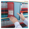 End Tab Colored Pressboard Classification Folders With Safeshield Coated Fasteners, 2 Dividers, Legal Size, Blue, 10/box