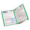 Heavyweight Colored End Tab Fastener Folders, 2 Fasteners, Letter Size, Green Exterior, 50/box