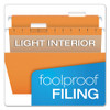 Colored Hanging Folders, Letter Size, 1/5-cut Tab, Orange, 25/box