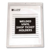 Clear Vinyl Shop Ticket Holders, Both Sides Clear, 50 Sheets, 9 X 12, 50/box