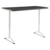 Arc Adjustable-height Table, Rectangular Top, 60 X 30 X 30 To 42 High, Graphite/silver