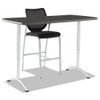 Arc Adjustable-height Table, Rectangular Top, 60 X 30 X 30 To 42 High, Graphite/silver