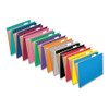 Colored Hanging Folders, Letter Size, 1/5-cut Tab, Blue, 25/box