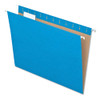 Colored Hanging Folders, Letter Size, 1/5-cut Tab, Blue, 25/box