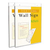 Wall Mount Sign Holder, 11" X 8 1/2", Horizontal, Clear, 2/pack Wall Mount Sign Holder, 11" X 8 1/2", Horizontal, Clear, 2/pack