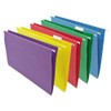 Deluxe Bright Color Hanging File Folders, Legal Size, 1/5-cut Tab, Yellow, 25/box