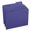 Colored File Folders, 1/3-cut Tabs: Assorted, Letter Size, 0.75" Expansion, Navy Blue, 100/box