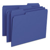 Colored File Folders, 1/3-cut Tabs: Assorted, Letter Size, 0.75" Expansion, Navy Blue, 100/box