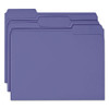 Colored File Folders, 1/3-cut Tabs: Assorted, Letter Size, 0.75" Expansion, Navy Blue, 100/box