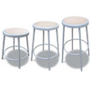 Industrial Metal Shop Stool, Backless, Supports Up To 300 Lb, 24" Seat Height, Brown Seat, Gray Base Industrial Metal Shop Stool, Backless, Supports Up To 300 Lb, 24" Seat Height, Brown Seat, Gray Base