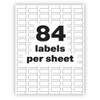 Permatrack Durable White Asset Tag Labels, Laser Printers, 0.5 X 1, White, 84/sheet, 8 Sheets/pack