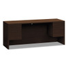10500 Series Kneespace Credenza With 3/4-height Pedestals, 72w X 24d, Harvest