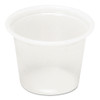 Plastic Portion Cup, 1 Oz, Translucent, 200/sleeve, 25 Sleeves/carton