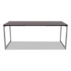 Alera Open Office Desk Series Adjustable O-leg Desk Base, 30" Deep, Silver