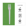 Plantware Compostable Cutlery, Fork, 6", Pearl White, 50/pack, 20 Pack/carton Plantware Compostable Cutlery, Fork, 6", Pearl White, 50/pack, 20 Pack/carton