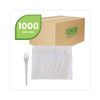 Plantware Compostable Cutlery, Fork, 6", Pearl White, 50/pack, 20 Pack/carton Plantware Compostable Cutlery, Fork, 6", Pearl White, 50/pack, 20 Pack/carton