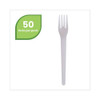 Plantware Compostable Cutlery, Fork, 6", Pearl White, 50/pack, 20 Pack/carton Plantware Compostable Cutlery, Fork, 6", Pearl White, 50/pack, 20 Pack/carton