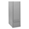 Three Wide Closed Locker Base, 36w X 18d X 6h, Medium Gray