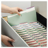 Recycled Pressboard Folders With Two Safeshield Coated Fasteners, 1" Expansion, 1/3-cut Tab, Letter Size, Gray-green, 25/box