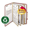 100% Recycled Pressboard Classification Folders, 3 Dividers, Letter Size, Red, 10/box 100% Recycled Pressboard Classification Folders, 3 Dividers, Letter Size, Red, 10/box