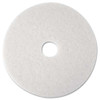 Low-speed Super Polishing Floor Pads 4100, 27" Diameter, White, 5/carton