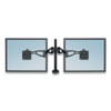 Professional Series Depth Adjustable Dual Monitor Arm, 360 Deg Rotation, 37 Deg Tilt, 360 Deg Pan, Black, Supports 24 Lb