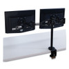 Professional Series Depth Adjustable Dual Monitor Arm, 360 Deg Rotation, 37 Deg Tilt, 360 Deg Pan, Black, Supports 24 Lb