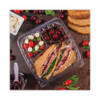 Clearseal Hinged-lid Plastic Containers, 3-compartment, 9.5 X 9 X 3, 100/bag, 2 Bags/carton Clearseal Hinged-lid Plastic Containers, 3-compartment, 9.5 X 9 X 3, 100/bag, 2 Bags/carton