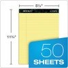 Docket Ruled Perforated Pads, Wide/legal Rule, 50 Canary-yellow 8.5 X 11.75 Sheets, 12/pack Docket Ruled Perforated Pads, Wide/legal Rule, 50 Canary-yellow 8.5 X 11.75 Sheets, 12/pack