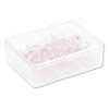 Fashion Sphere Push Pins, Plastic, Clear/rose Gold, 7/16", 100/pack
