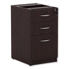Alera Valencia Series Full Pedestal File, Left/right, 3-drawers: Box/box/file, Legal/letter, Espresso, 15.63" X 20.5" X 28.5" Alera Valencia Series Full Pedestal File, Left/right, 3-drawers: Box/box/file, Legal/letter, Espresso, 15.63" X 20.5" X 28.5"