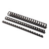 Plastic Comb Bindings, 1/4" Diameter, 20 Sheet Capacity, Black, 100/pack Plastic Comb Bindings, 1/4" Diameter, 20 Sheet Capacity, Black, 100/pack