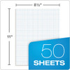 Cross Section Pads, Cross-section Quadrille Rule (4 Sq/in, 1 Sq/in), 50 White 8.5 X 11 Sheets
