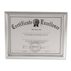 Plastic Document Frame, For 8 1/2 X 11, Easel Back, Metallic Silver Plastic Document Frame, For 8 1/2 X 11, Easel Back, Metallic Silver