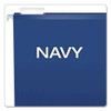 Colored Reinforced Hanging Folders, Legal Size, 1/5-cut Tab, Navy, 25/box