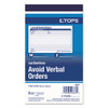 Avoid Verbal Orders Manifold Book, Two-part Carbonless, 6.25 X 4.25, 1/page, 50 Forms Avoid Verbal Orders Manifold Book, Two-part Carbonless, 6.25 X 4.25, 1/page, 50 Forms
