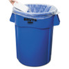 Brute Vented Trash Receptacle, Round, 44 Gal, Blue Brute Vented Trash Receptacle, Round, 44 Gal, Blue