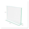 Superior Image Premium Green Edge Sign Holders, 11 X 8 1/2 Insert, Clear/green