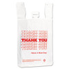 Hdpe T-shirt Bags, 14 Microns, 12" X 23", White, 500/carton Hdpe T-shirt Bags, 14 Microns, 12" X 23", White, 500/carton