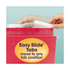 Tuff Hanging Folders With Easy Slide Tab, Letter Size, 1/3-cut Tab, Red, 18/box